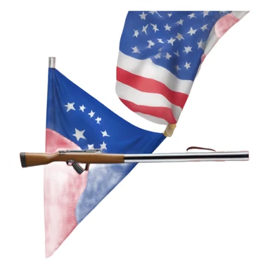 Colorguard rifle with flag sticker