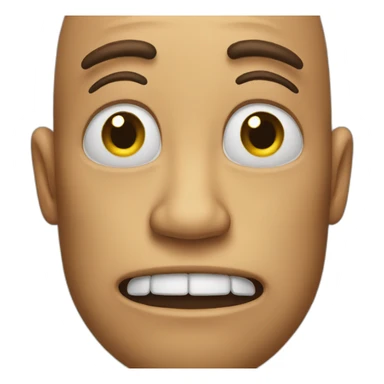 Super ugly emoji face sticker