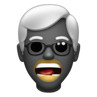 même du noir qui à la bouche ouverte et les main sur la tête sticker