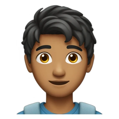 A teenage indian boy with fair skin sticker