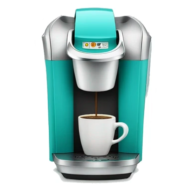 Realistic turquoise keurig coffee machine  sticker