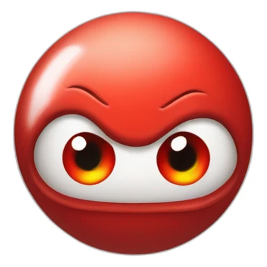 pickelball with energetic red Eyes sticker