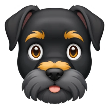 Black schnauzer  sticker
