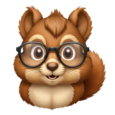 squirrel wearing glasses sticker