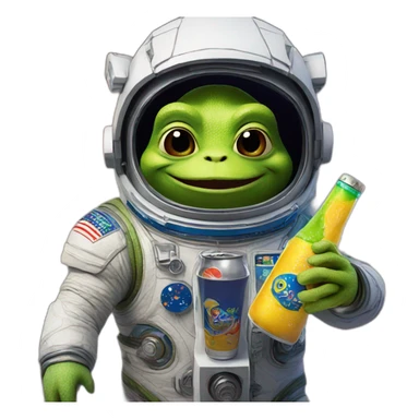 shreek in space and drink soda sticker