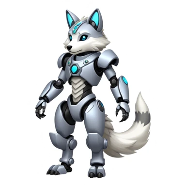 Anthro Protogen-furry-fursona, full body sticker