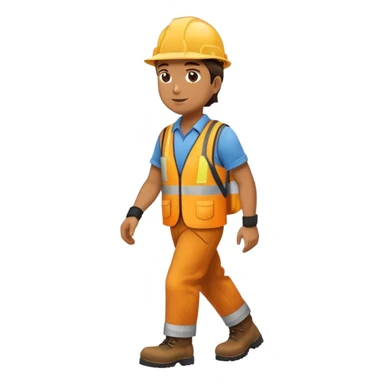 labor worker walking sticker