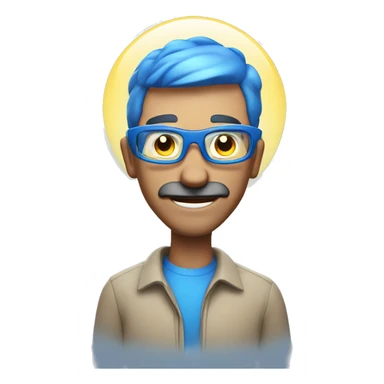 Australian dad with blue ring of light on top of his head sticker