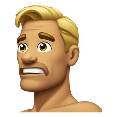 Flexing jawline  sticker