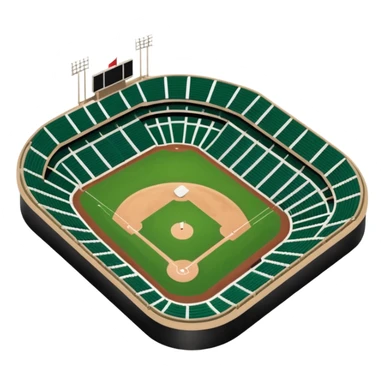 baseball stadium bird view sticker