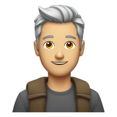 man with cat ear sticker