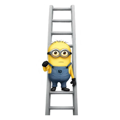 Minion with ladder sticker