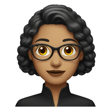 smart woman in black outfit sticker