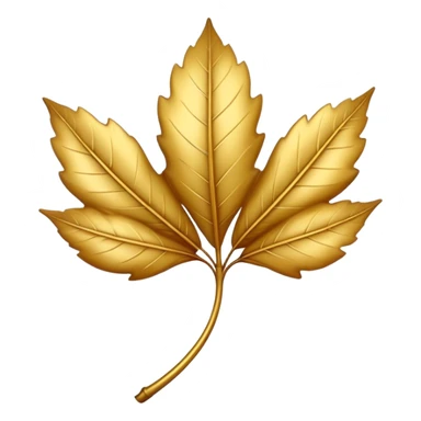 an elegant golden leaf, a bit round but minimal and elicits a feeling of rarity sticker