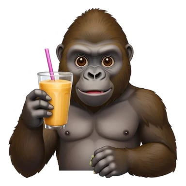 gorille avec un smoothie sticker