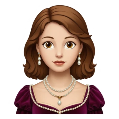 Renaissance lady sticker