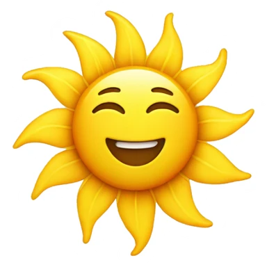 A happy sun emoji sticker