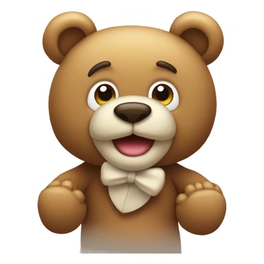 Urso de peluche com uma gravata sticker