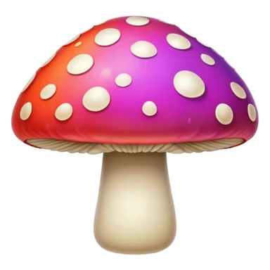 Majestic colorful mushroom sticker