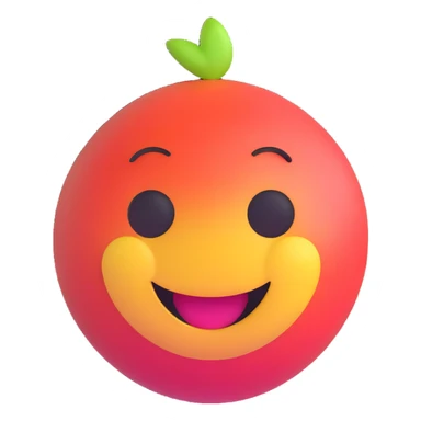 3D smiley emoji, round shape, heart eyes, with the text "cuki" sticker