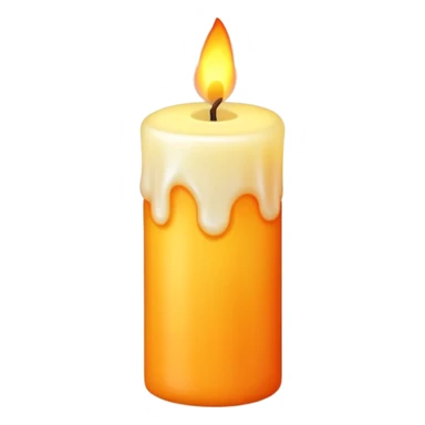 lit candle with flame sticker