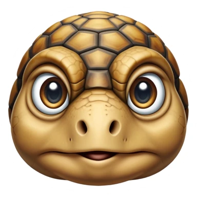 cinematic-tortoise-realistic--emoji,,-wrinkled-wise-face-peering-ahead-with-calm-determination,-cute large-eyes-reflecting-centuries of wisdom, zoomed into its face sticker