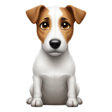 Jack Russell sad face sticker