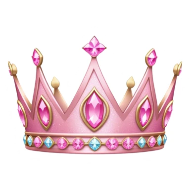 pink sparkly tiara sticker