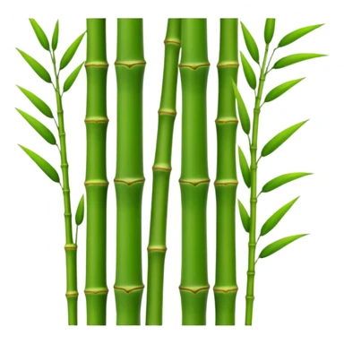 green bamboo stalks with leaves sticker