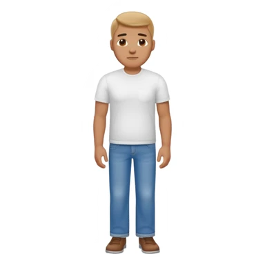 tall, stocky man wearing T-shirt and jeans sticker