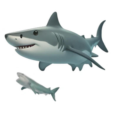 Un chat sur un requin sticker