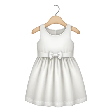 White dress for children on clothes hanger sticker