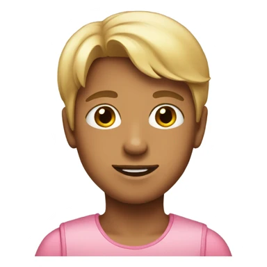 A boy with a pink dress sticker