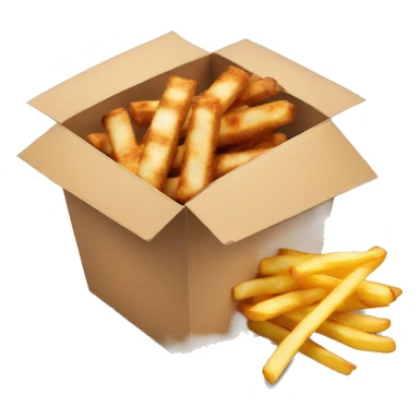 Food takeaway box of kebab with fries sticker