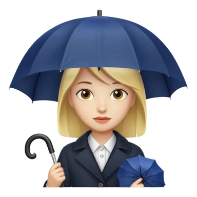 a person holding an umbrella sticker