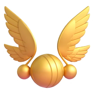 Golden snitch with wings sticker