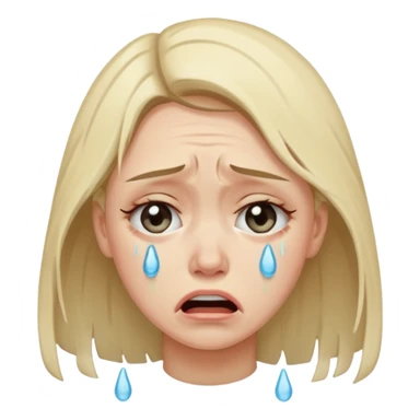 women crying hard sticker