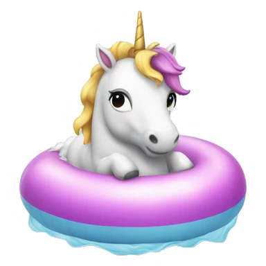 unicorn on a floaty sticker