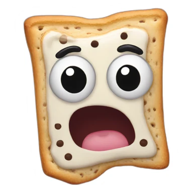 pop tart scared sticker