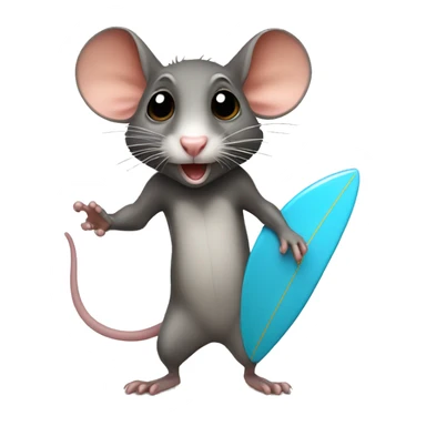 Surfing rat sticker