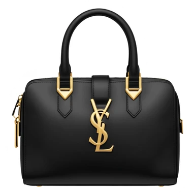 YSL handbag black gold sticker