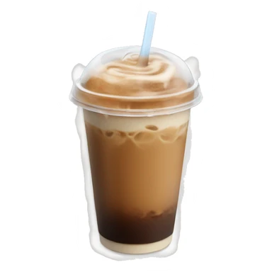 a really cool brown and white iced coffee  sticker