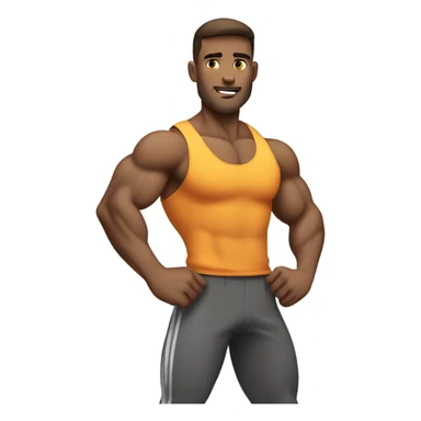 Healthy fit dude sticker