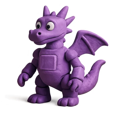 purple robot dragon sticker