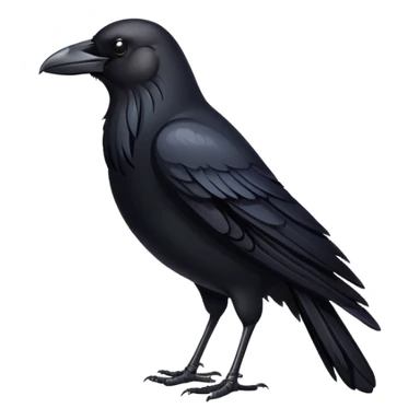 black crow with shiny feathers sticker