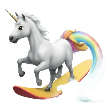 Unicorn surfing sticker