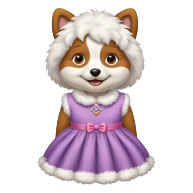 dog in a dress sticker