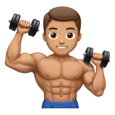 guy doing bicep-curls sticker