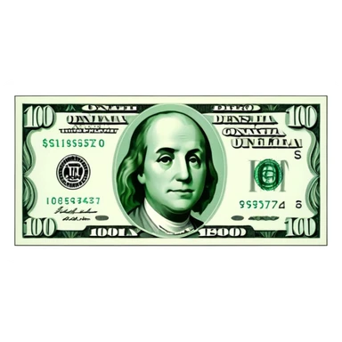 100 dollar bill sticker