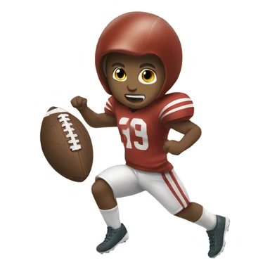 Boy hit the footba sticker